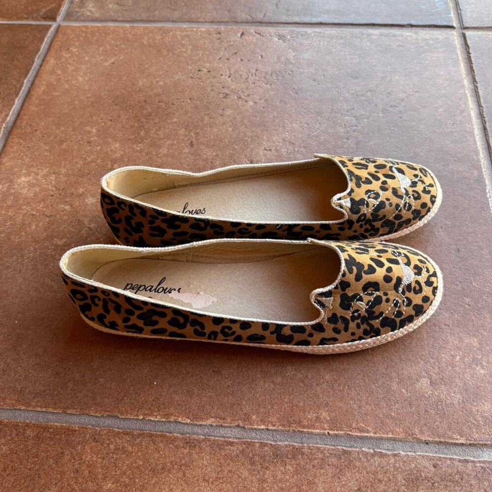 Pepaloves Leopard Novelty Flats w Espadrille Styling size 41/US 10 - Picture 13 of 13